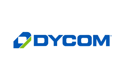 Dycom logo with blue and green design.